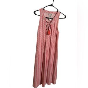 Tommy Bahama Red and White Striped Swim Coverup. Size XS